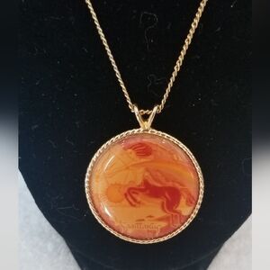 Gold Sagittarius Pendant Necklace